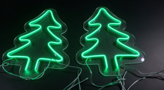 Christmas Trees Pair