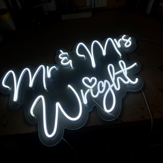 White Custom Neon Sign